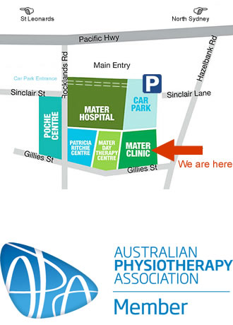 Map - Mater Clinic, North Sydney NSW